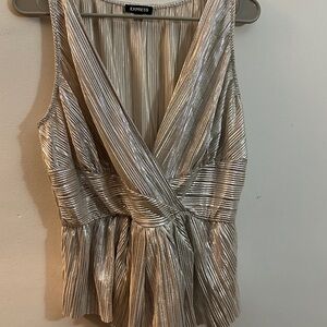 Express Shimmering Silver Women's Blouse